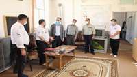 حضور مدیر شبکه بهداشت و درمان دامغان در مرکز اورژانس پیش بیمارستانی شهرستان و تبریک روز ملی اورژانس