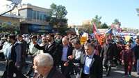 حضور پرشور مدیران و پرسنل شبکه بهداشت و درمان شهرستان دامغان در راهپیمایی روز استکبار جهانی