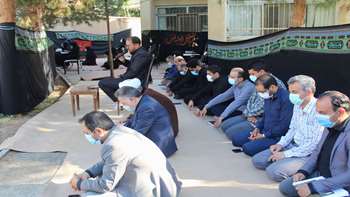 حضور امام جمعه و فرماندار در ستاد شبکه و مراسم سوگواری امام حسین (ع)
